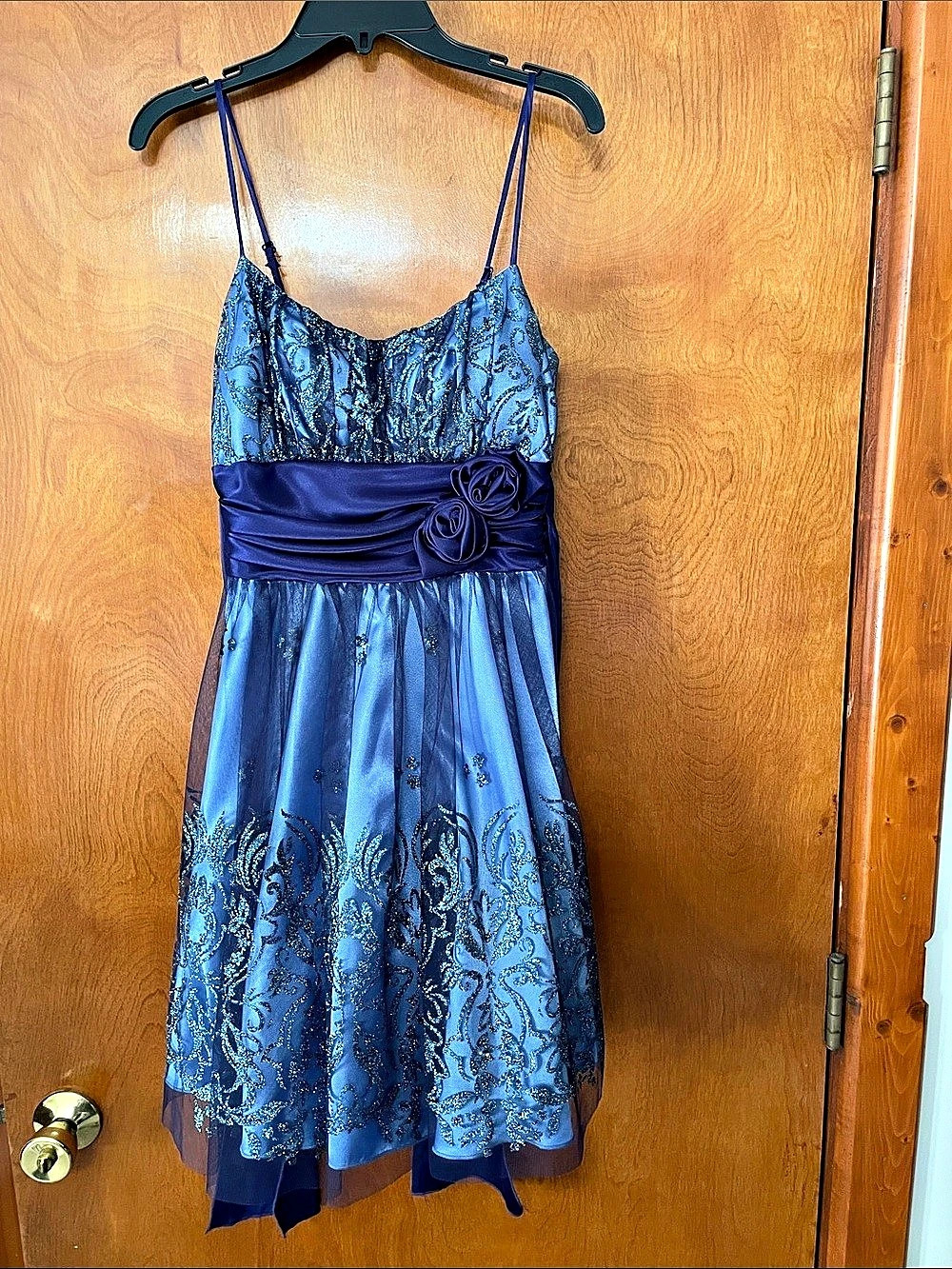 Beata Studio Blue Paisley Mini Dress Size 1